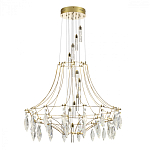 Люстра подвесная из металла с хрустальными прозрачными подвесками Quasar 81 варинант исполнения - 3 | Loft Concept в Ижевске