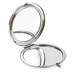 Зеркало карманное складное круглое из натурального камня Оникс в подарочной упаковке Silver Stone Mirrors варинант исполнения - 2 | Loft Concept в Ижевске