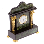 Часы настольные из натурального камня Нефрит с декором в виде Кариатиды Caryatid Stone Clock варинант исполнения - 2 | Loft Concept в Ижевске