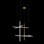 Люстра с 6-ю  пересекающимися цилиндрическими плафонами на тонких тросах Trumpet tube варинант исполнения - 5 | Loft Concept в Ижевске