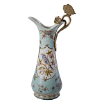 Кувшин с цветочным рисунком и бронзовой ручкой Blue Garden варинант исполнения - 1 | Loft Concept в Ижевске