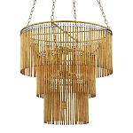 Люстра трёхъярусная золотого цвета Metal Tentacles варинант исполнения - 1 | Loft Concept в Ижевске