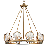 Люстра круглая с прозрачными рельефными плафонами Crystal Prism варинант исполнения - 1 | Loft Concept в Ижевске