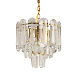 Люстра многоярусная с овальными прозрачными подвесками 28 см Harmonica варинант исполнения - 1 | Loft Concept в Ижевске