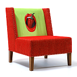 FUN Armchair "Chili Pepper" Red Дизайнерское кресло с цветным принтом варинант исполнения - 2 | Loft Concept в Ижевске