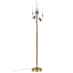 Торшер с 2-мя фигурками птиц на изогнутых прозрачных трубках Ganthea варинант исполнения - 4 | Loft Concept в Ижевске