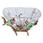 Чаша квадратная из прозрачного стекла с фигурками разноцветных птиц Eden Garden варинант исполнения - 1 | Loft Concept в Ижевске