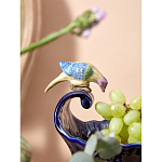 Чаша темно-синего цвета из фарфора с разноцветной птичкой Eden Garden porcelain and bronze варинант исполнения - 15 | Loft Concept в Ижевске