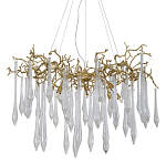 Люстра подвесная с прозрачными подвесками в форме капель Droplet Chandelier варинант исполнения - 1 | Loft Concept в Ижевске