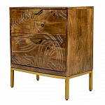 Прикроватная тумба с фактурным фасадом Termite варинант исполнения - 3 | Loft Concept в Ижевске