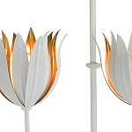 Люстра белая прямоугольная с абажурами в виде цветков тюльпана White Tulips варинант исполнения - 1 | Loft Concept в Ижевске