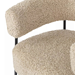 Кресло полукруглое мягкое с буклированной обивкой Armchair with Boucle Upholstery варинант исполнения - 2 | Loft Concept в Ижевске