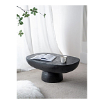 Столик кофейный черного цвета с овальной столешницей и круглым основанием Black Dalmen Table варинант исполнения - 3 | Loft Concept в Ижевске