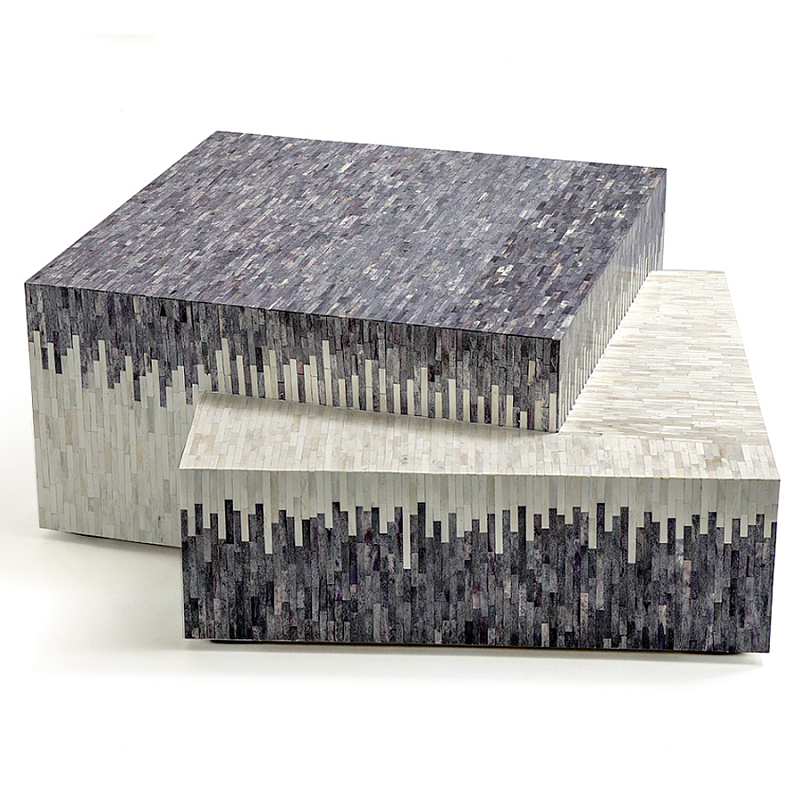 Дизайнерский журнальный стол с инкрустацией Plateau Coffee Table  ivory ( слоновая кость ) Перламутровый в Ижевске | Loft Concept 