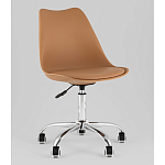 Офисный стул на металлическом основании EGGERY Brown пластик варинант исполнения - 1 | Loft Concept в Ижевске