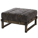 Пуф Duncan винтажная черная кожа  варинант исполнения - 2 | Loft Concept в Ижевске