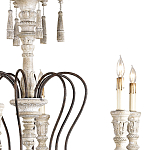 Люстра с состаренными резными элементами Graceful Profile варинант исполнения - 1 | Loft Concept в Ижевске