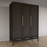 Большой Шкаф Primo Темный орех с 3 дверьми и 3 выдвижными ящиками варинант исполнения - 4 | Loft Concept в Ижевске