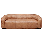 Трехместный диван с кожаной обивкой коричневый Coste Leather Sofa варинант исполнения - 1 | Loft Concept в Ижевске