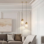 Подвесной светильник светодиодный с цилиндрическим плафоном Stone Helios варинант исполнения - 5 | Loft Concept в Ижевске