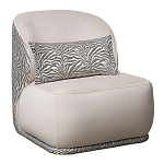 Кресло без подлокотников бежевое с принтом Macrocosm варинант исполнения - 1 | Loft Concept в Ижевске