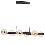 Линейный подвесной светильник с круглыми плафонами и золотистыми акцентами Aurelia Circles варинант исполнения - 2 | Loft Concept в Ижевске