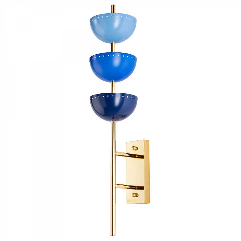 Бра LISBON SCONCE Blue Синий Глянцевое золото Голубой в Ижевске | Loft Concept 