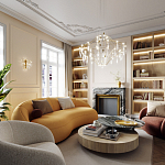 Люстра подвесная из металла с прозрачными подвесками из хрусталя Quasar 93 варинант исполнения - 7 | Loft Concept в Ижевске