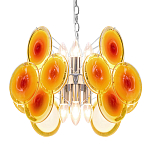 Люстра из оранжевых стеклянных дисков OrangeGlowing Reflectors варинант исполнения - 2 | Loft Concept в Ижевске