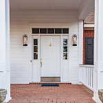 Настенный фонарь цилиндрической формы с рифленым стеклом в золотом каркасе на черном прямоугольном основании Eurofase варинант исполнения - 8 | Loft Concept в Ижевске