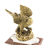 Часы настольные из натурального камня с декором в виде орла Eagle Stone Clock варинант исполнения - 3 | Loft Concept в Ижевске