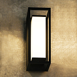Уличный настенный светильник прямоугольный с чёрной рамкой Высота 35 см Geometric Glow варинант исполнения - 2 | Loft Concept в Ижевске