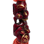Деревянная декоративная статуэтка Asmat Red Straw Headdress Statuette Red варинант исполнения - 3 | Loft Concept в Ижевске