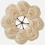 Круглая люстра волнистой формы с декором из круглых деревянных бусин White Wooden Beads Chandelier L варинант исполнения - 2 | Loft Concept в Ижевске