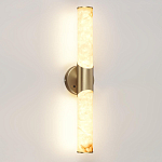 Бра с вытянутым цилиндрическим плафоном из белого алебастра на круглом основании Латунь Cryptocrystalline Stone варинант исполнения - 1 | Loft Concept в Ижевске