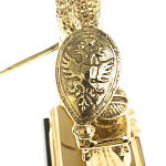 Часы настольные бронзовые из натурального камня Яшма Stone Clock варинант исполнения - 5 | Loft Concept в Ижевске