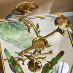 Подсвечник с двумя попугаями из фарфора на бронзовой ветке Eden Garden варинант исполнения - 5 | Loft Concept в Ижевске