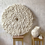 Панно на стену из шерсти мериноса Белый Круг  варинант исполнения - 1 | Loft Concept в Ижевске