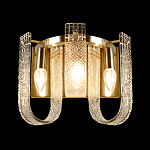Бра с металлическим основанием золотого цвета и хрустальными подвесками Textured Glass варинант исполнения - 3 | Loft Concept в Ижевске