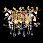 Бра с металлическими лепестками и хрустальными подвесками Leaf Cascade варинант исполнения - 1 | Loft Concept в Ижевске