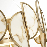 Люстра круглая с полукруглыми плафонами из искусственного алебастра в бронзовой оправе Marbella варинант исполнения - 8 | Loft Concept в Ижевске