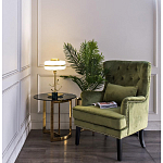 Столик журнальный золотой с темным стеклом Tastiness варинант исполнения - 3 | Loft Concept в Ижевске