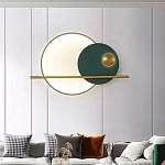 Бра светодиодное круглое в оттенках бронзового и зеленого цвета Kosmikos варинант исполнения - 1 | Loft Concept в Ижевске