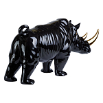 Статуэтка черный носорог с золотыми рогами Golden Horned Black Rhino варинант исполнения - 3 | Loft Concept в Ижевске