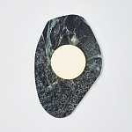 Бра с каменным основанием и плафоном из стекла в форме шара Shaw Marble Lighting варинант исполнения - 2 | Loft Concept в Ижевске