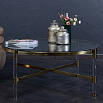 Кофейный столик со столешницей из стекла Crossy варинант исполнения - 6 | Loft Concept в Ижевске