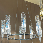 Люстра подвесная круглая с 8-ю цилиндрическими плафонами из стекла LIAISON варинант исполнения - 2 | Loft Concept в Ижевске