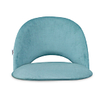 Барный стул со спинкой на 4-х деревянных ножках Голубой Велюр Ava Charm варинант исполнения - 2 | Loft Concept в Ижевске