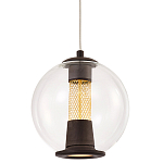 Подвесной светильник с плафоном в форме шара Inner Gleam Orb black  варинант исполнения - 1 | Loft Concept в Ижевске