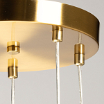 Люстра с 5-ю матовыми белыми стеклянными плафонами волнообразной формы Lucid Rain  варинант исполнения - 9 | Loft Concept в Ижевске